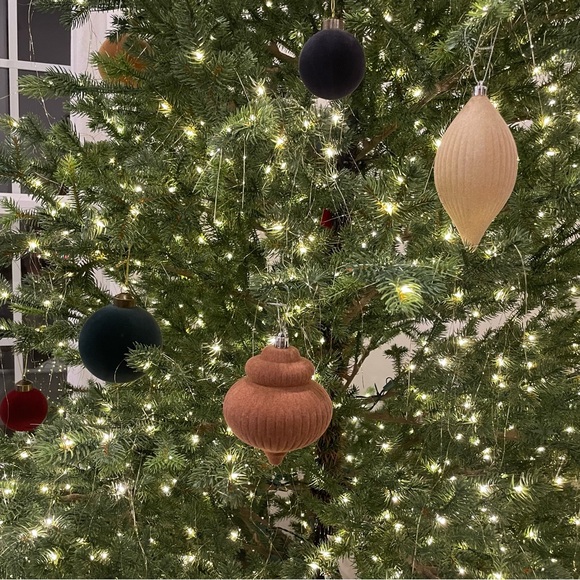 Brown/ Flocked Finial Christmas Tree Ornament Set 6pc - Wondershop. BROWN - Picture 9 of 10